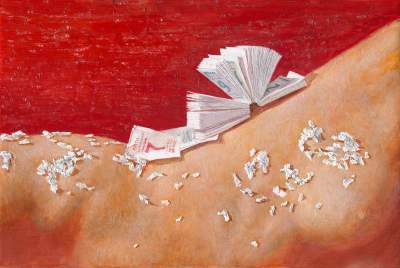 «Πάλι χαράζει ἐντὸς μου / παρελθόν / πάλι χιονίζει ἐμπρὸς μου / πεπρωμένο» Ο.Α.